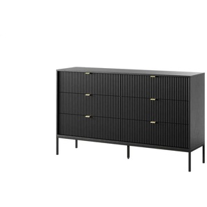 Kommode - schwarz - Materialmix - 154 cm - 91 cm | Möbel Kraft