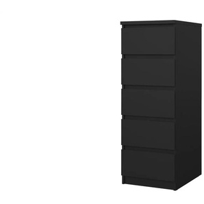 Kommode - schwarz - Materialmix - 40,4 cm - 111,3 cm - cm 50,0 | Möbel Kraft