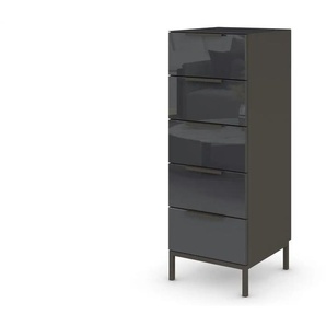 Kommode - schwarz - Materialmix - 40 cm - 110 cm | Möbel Kraft