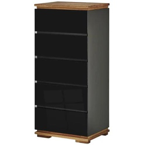Kommode - schwarz - Materialmix - 51 cm - 115 cm - cm 40,0 | Möbel Kraft