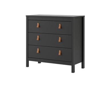 Kommode - schwarz - Materialmix - 82 cm - 80 cm - cm 38,0 | Möbel Kraft