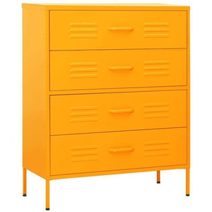 Kommode Senfgelb 80x35x101,5 cm Stahl Vidaxl