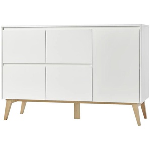 Kommode Swing - weiß - Materialmix - 148,9 cm - 92,2 cm - cm 52,5 | Möbel Kraft