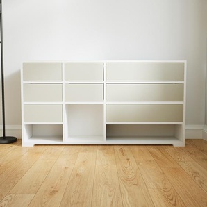 Kommode Taupe - Design-Lowboard: Schubladen in Taupe - Hochwertige Materialien - 154 x 81 x 34 cm, Selbst zusammenstellen