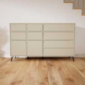 Kommode Taupe - Design-Lowboard: Schubladen in Taupe - Hochwertige Materialien - 154 x 91 x 47 cm, Selbst zusammenstellen