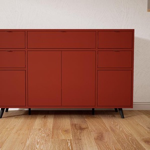 Kommode Terrakotta - Lowboard: Schubladen in Terrakotta & Türen in Terrakotta - Hochwertige Materialien - 154 x 91 x 53 cm, konfigurierbar