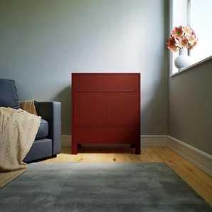 Kommode Terrakotta - Lowboard: Schubladen in Terrakotta & Türen in Terrakotta - Hochwertige Materialien - 77 x 91 x 34 cm, konfigurierbar