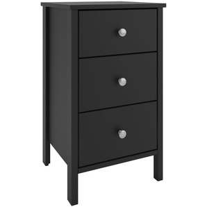 Kommode TRONE 3 Schubladen schwarz Sideboard Highboard Schrank Flur Diele