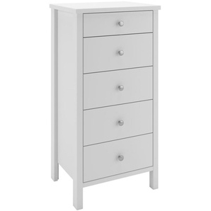 Kommode TRONE 5 Schubladen weiß Sideboard Highboard Schrank Flur Diele Landhaus