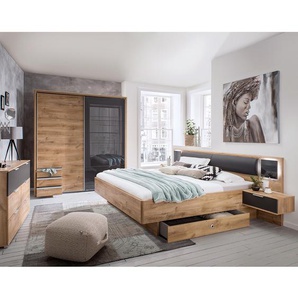 Kommode II 130 x 83 x 41cm Braun/Eiche Grandson Dekor/Graphit