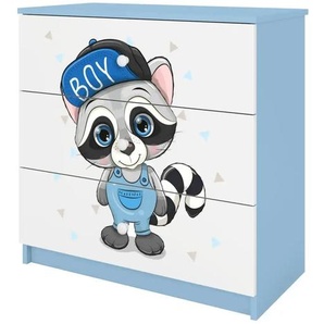 Kommode  Waschbär ¦ blau ¦ Maße (cm): B: 81 H: 80,5