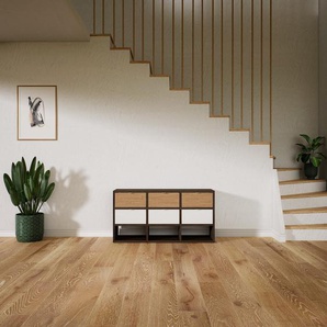 Kommode Weiß - Design-Lowboard: Schubladen in Eiche - Hochwertige Materialien - 118 x 60 x 34 cm, Selbst zusammenstellen