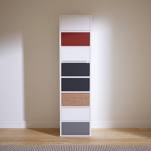 Kommode Weiß - Design-Lowboard: Schubladen in Weiß - Hochwertige Materialien - 41 x 156 x 34 cm, Selbst zusammenstellen