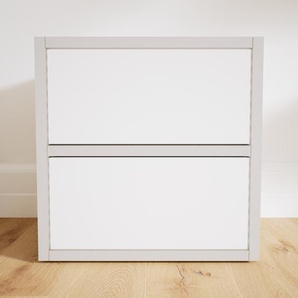 Kommode Weiß - Design-Lowboard: Schubladen in Weiß - Hochwertige Materialien - 41 x 41 x 34 cm, Selbst zusammenstellen