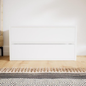Kommode Weiß - Design-Lowboard: Schubladen in Weiß - Hochwertige Materialien - 77 x 40 x 34 cm, Selbst zusammenstellen