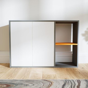 Kommode Weiß - Design-Lowboard: Türen in Weiß - Hochwertige Materialien - 115 x 79 x 34 cm, Selbst zusammenstellen