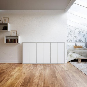Kommode Weiß - Design-Lowboard: Türen in Weiß - Hochwertige Materialien - 226 x 118 x 34 cm, Selbst zusammenstellen