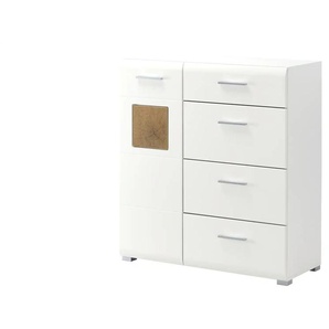Kommode - weiß - Materialmix - 100 cm - 109 cm - cm 40,0 | Möbel Kraft