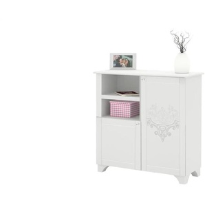 Kommode - weiß - Materialmix - 104 cm - 104 cm - cm 44,0 | Möbel Kraft