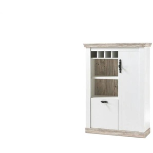 Kommode - weiß - Materialmix - 105 cm - 146 cm - cm 37,0 | Möbel Kraft