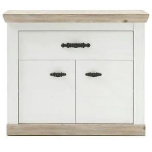 Kommode - weiß - Materialmix - 107 cm - 87 cm - cm 45,0 | Möbel Kraft