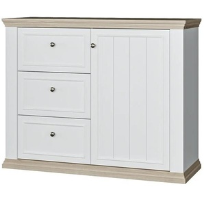 Kommode - weiß - Materialmix - 119,5 cm - 95,3 cm - cm 43,5 | Möbel Kraft
