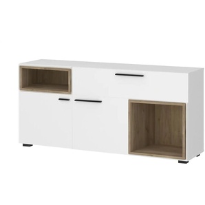 Kommode - weiß - Materialmix - 135 cm - 65,2 cm - cm 41,6 | Möbel Kraft