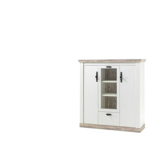Kommode - weiß - Materialmix - 139 cm - 44 cm - cm 44,0 | Möbel Kraft