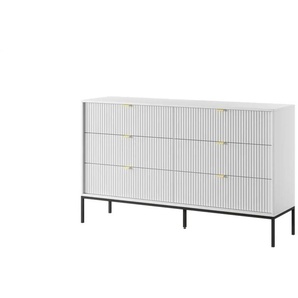 Kommode - weiß - Materialmix - 154 cm - 91 cm | Möbel Kraft