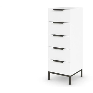 Kommode - weiß - Materialmix - 40 cm - 111 cm | Möbel Kraft