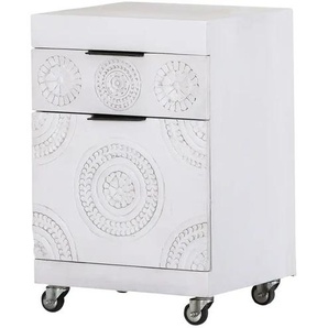 Kommode - weiß - Materialmix - 42 cm - 63 cm - cm 40,0 | Möbel Kraft