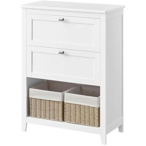 Kommode - weiß - Materialmix - 60 cm - 80 cm | Möbel Kraft