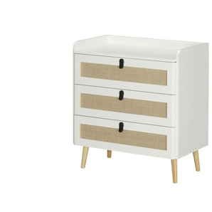 Kommode - weiß - Materialmix - 70 cm - 75 cm - cm 40,0 | Möbel Kraft