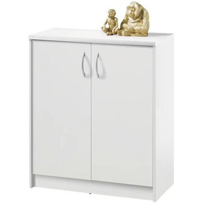 Kommode - weiß - Materialmix - 74 cm - 86 cm - cm 35,0 | Möbel Kraft