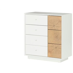 Kommode - weiß - Materialmix - 76 cm - 83 cm - cm 40,0 | Möbel Kraft