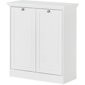 Kommode - weiß - Materialmix - 80 cm - 90 cm - cm 35,0 | Möbel Kraft