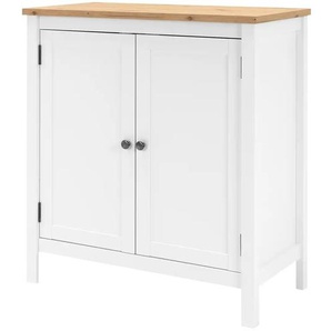 Kommode - weiß - Materialmix - 80 cm - 90 cm - cm 40,0 | Möbel Kraft