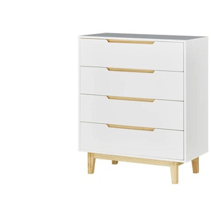Kommode - weiß - Materialmix - 80 cm - 95 cm - cm 38,0 | Möbel Kraft
