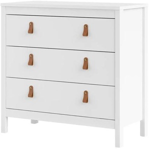 Kommode - weiß - Materialmix - 82 cm - 80 cm - cm 38,0 | Möbel Kraft