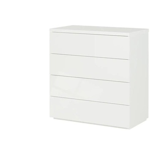 Kommode - weiß - Materialmix - 85 cm - 88 cm - cm 44,0 | Möbel Kraft