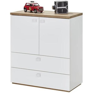 Kommode - weiß - Materialmix - 90 cm - 100 cm - cm 45,0 | Möbel Kraft