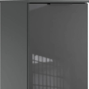 Kommode WIMEX Level36 black C by fresh to go Sideboards Gr. B/H/T: 41 cm x 92 cm x 41 cm, grau (graphit, glas grey) Kommode mit Glaselementen auf der Front, soft-close Funktion, 41cm breit