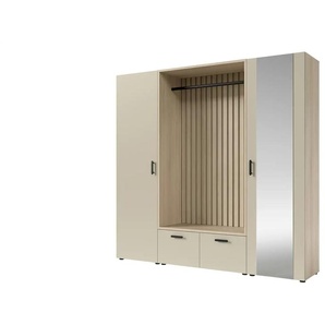 Kompacktgarderobe  Hannover ¦ creme ¦ Maße (cm): B: 220 H: 200 T: 45.0