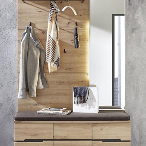 Kompaktgarderobe 120 cm 120 x 196 x 37cm Braun/Beige