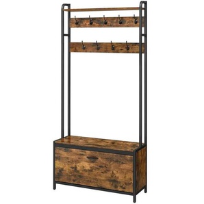 Kompaktgarderobe  Inston ¦ braun ¦ Maße (cm): B: 85 H: 180
