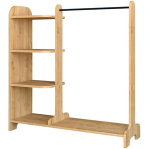 Kompaktgarderobe ¦ holzfarben ¦ Maße (cm): B: 106 H: 110