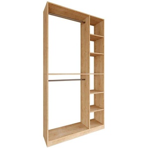 Kompaktgarderobe ¦ holzfarben ¦ Maße (cm): B: 110 H: 211