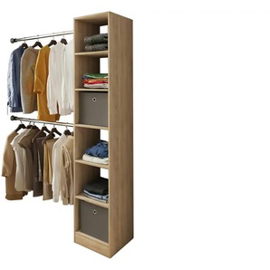 Kompaktgarderobe  Dacho ¦ holzfarben ¦ Maße (cm): B: 38 H: 194