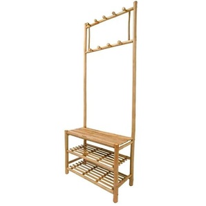 Kompaktgarderobe ¦ holzfarben ¦ Maße (cm): B: 70 H: 175