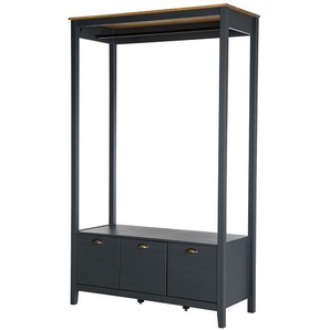 Kompaktgarderobe 116 x 192 x 50cm Grau/Anthrazit